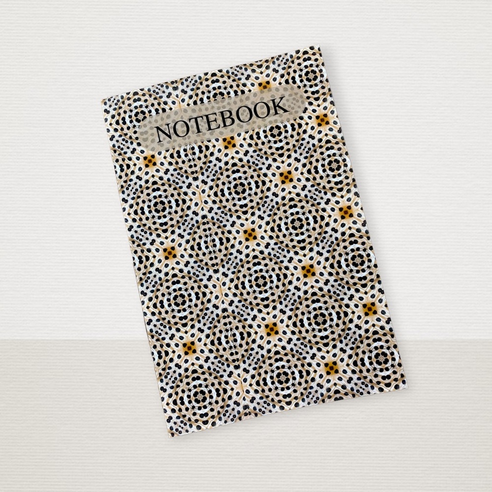 Dots batik design lined notebook